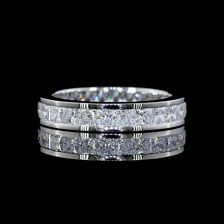 Channel Set Princess Cut Eternity Band - 2.5 Cts