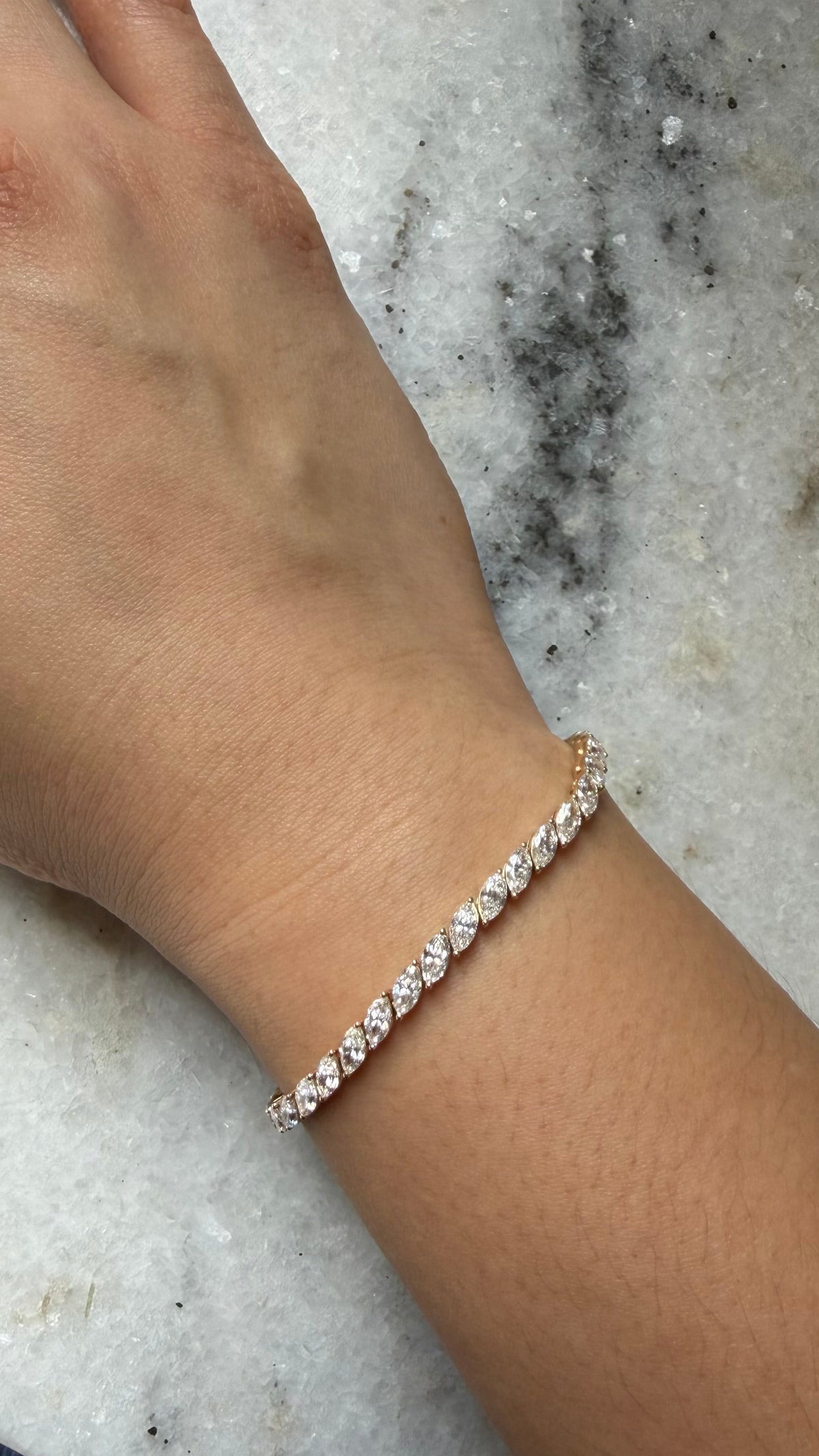 Marquise Diamond Tennis Bracelet