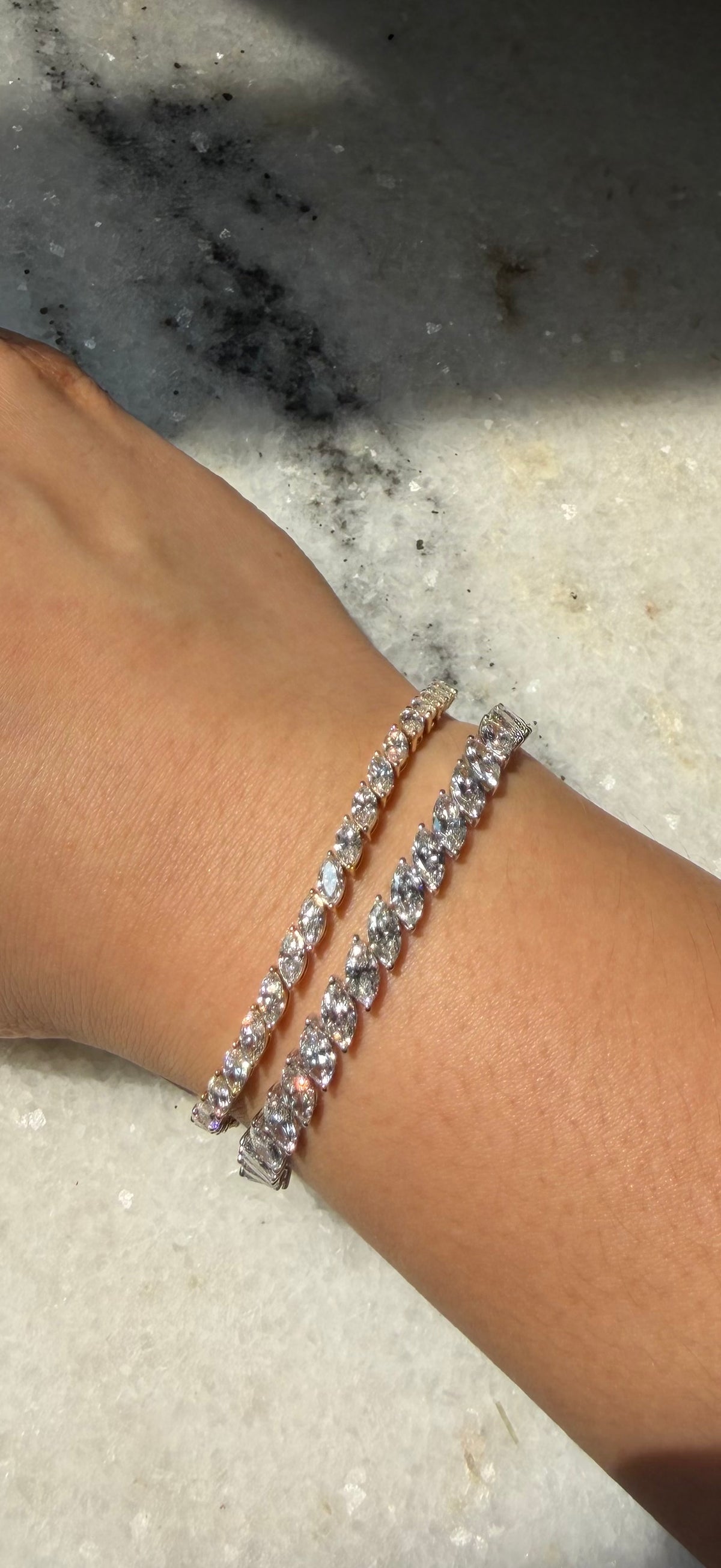 Marquise Diamond Tennis Bracelet