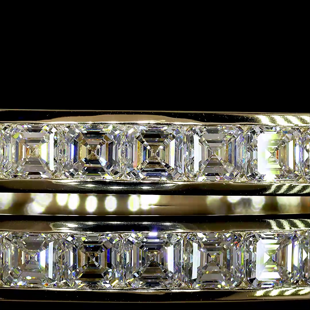 Channel-Set Asscher Cut Bangle - 7.8 tcw