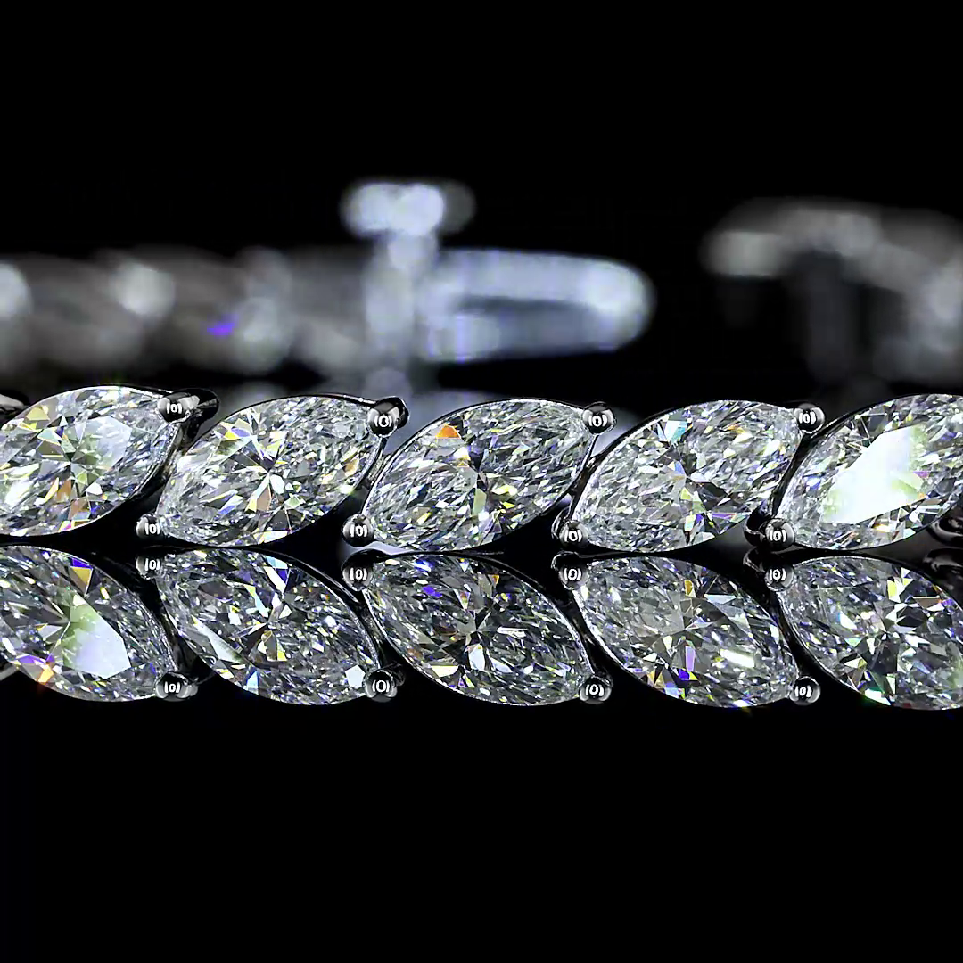 Marquise Diamond Tennis Bracelet