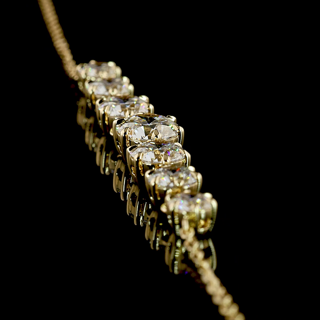 Round Brilliant Diamond Cascade Necklace - 2.66 tcw