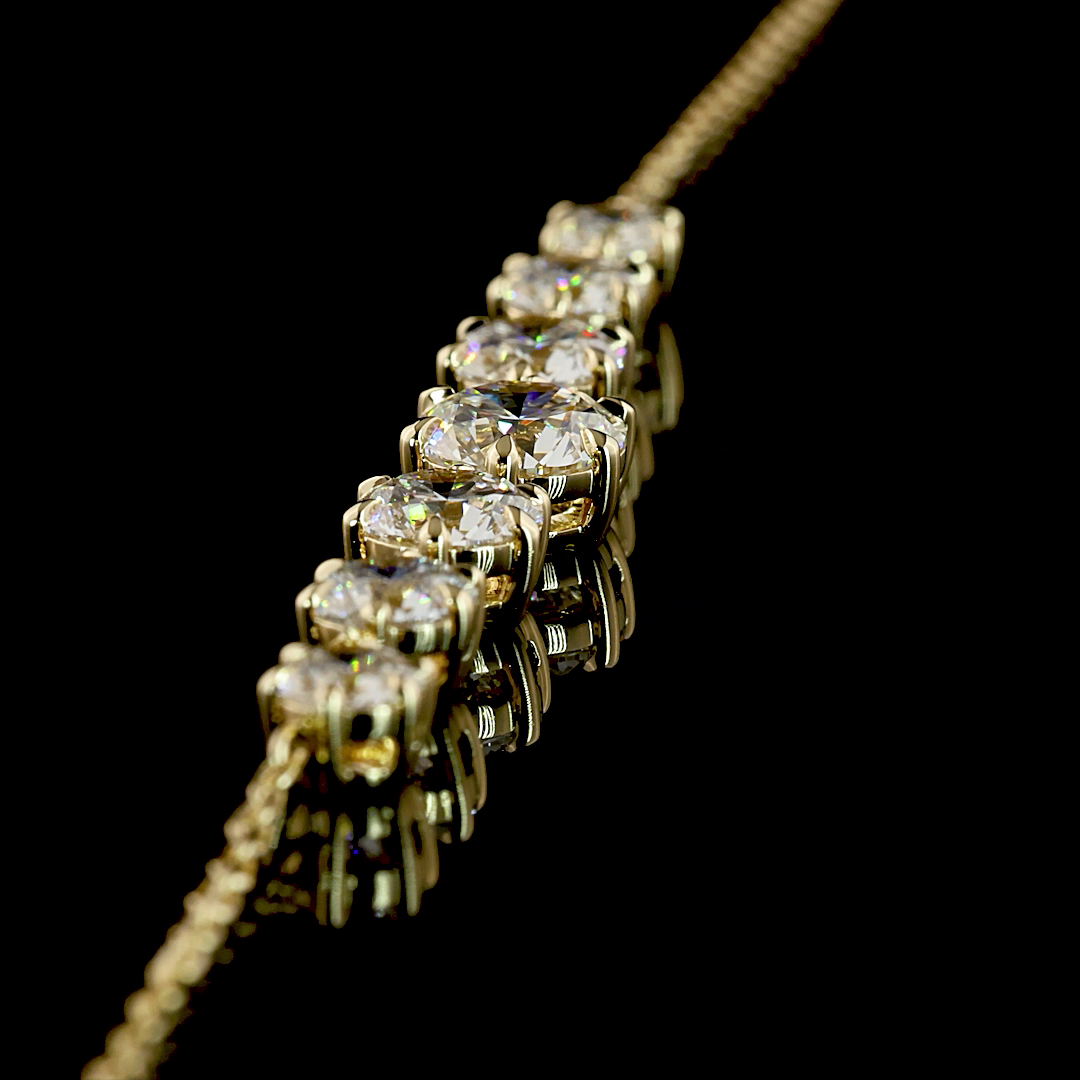 Round Brilliant Diamond Cascade Necklace - 2.66 tcw